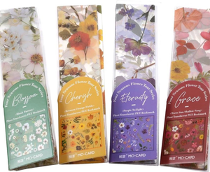 lot 942 image: 4 Pack 20 Sheets Flower Bookmark, Very Suitable for Women Bookmarks, Bookmarks Gifts - Retail $10