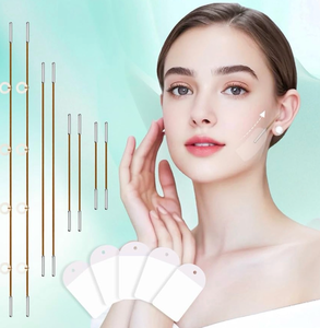 lot 955 image: Neck Tape Lifting Invisible,100pcs Face Lift Tapes and Bands with 8 Strings - Retail $25