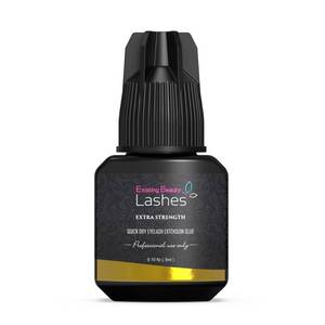 lot 972 image: Eyelash Extension Glue Extra Strong Professional Grade Lash Glue for Eyelash Extensions Black Eyelash Glue for Lash Extensions - Drys in 1-2s with 6-7 Week Retention by Existing Beauty Lashes 3ml - Retail $12
