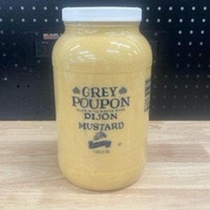 lot 982 image: Grey Poupon Dijon Mustard 1 Gallon. Best by September 2025. Tested and still good  - Retail $40