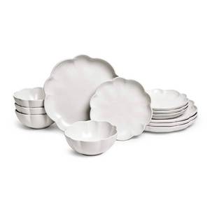 lot 1033 image: Sango Bethany 12-pc. Dinnerware Set, White. 1 Bowl Missing  - Retail $120