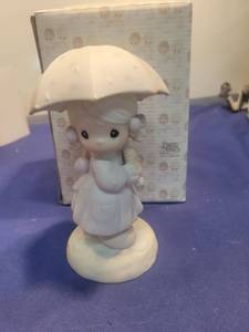 lot 5294 image: 1987 Precious Moments April Figurine in box