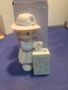 lot 5310 image: Precious Moments Voting Ballot Box Figurine in box