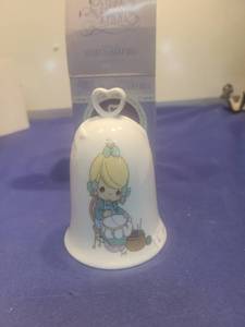 lot 5384 image: Precious Moments Heart Handle Porcelain Bell