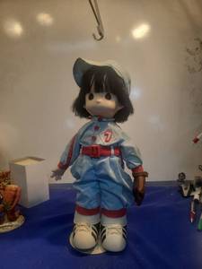 lot 5450 image: Precious Moments Baseball Player Doll