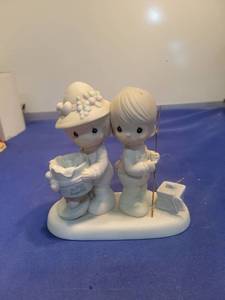 lot 5510 image: 1988 Precious Moments Our First Christmas Together Figurine