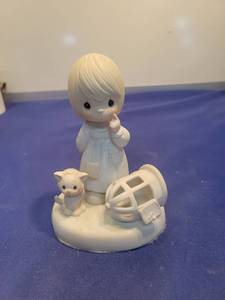 lot 5576 image: Precious Moments Sailor Boy with Boat Figurine