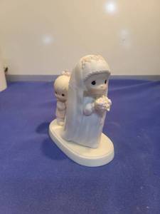lot 5604 image: 1983 Precious Moments God Bless The Bride Figurine E-2832