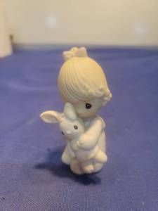 lot 5630 image: Precious Moments Figurine - Child with Bunny