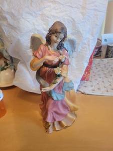 lot 5733 image: Porcelain Angel Figurine with Flowers