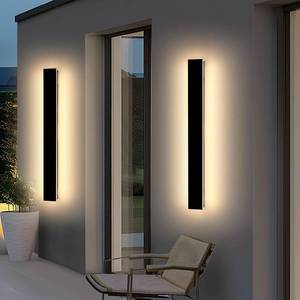lot 161272 image: Retails for $120 Mikeru 31.4 2Pack Outdoor Wall Sconce 3000K Warm White - IP65 Waterproof Black Exterior Light, Hardwired Wall Mounted Fixture for Porch, Patio & Entryway  Non-Dimmable Weatherproof Design