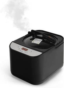 lot 261348 image: PEEKO Larger Sauna Steamer 4L, 1500W Steam Generator,Steamer Pot with Remote Control, Steam Cup, Timer, 16 Levels, 7.7 x 12.5 x9.1