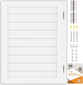lot 261359 image: Retails for $190 Saloon Swinging Doors 2428303236 Inch Wide, White Heavy Duty Swinging Half Door with Hinges and Hardware, Single Swing Cafe Doors for Doorway Bar Kitchen Decor