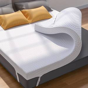 lot 261370 image: Retails for $140 PERLECARE 3 Inch Gel Memory Foam Mattress Topper for Pressure Relief, Premium Soft Mattress Topper for Cooling Sleep, Non-Slip Design with Removable & Washable Cover, CertiPUR-US Certified - Cal King