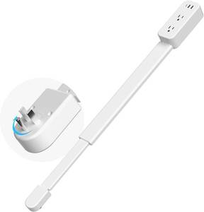 lot 261373 image: Electrical Outlet Extender Long Stick with 180  Swivel  Extends 23-35 in for Hard-to-Reach Places  2 AC Outlets  3 Ports (USB-CUSB-A) for Bed, Dorm, Office & Sofa