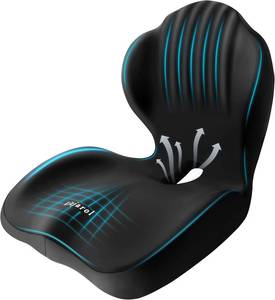 lot 361219 image: Extra Large Seat Cushion - Memory Foam Cushion for Office Chair, Car Seat, Airplane - Sciatica & Hip & Coccyx Pain Relief Desk Chair Cushion for Long Sitting Office Workers, Car Drivers