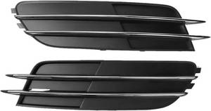 lot 361234 image: 1 Pair Front Bumper Lower Fog Light Grille Trims  Compatible For Audi A6 C7 2012 2013 2014