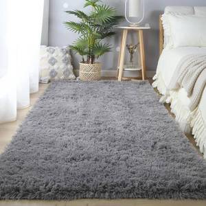 lot 361247 image: Grey Shag Rugs for Bedroom 5x7 Soft Shag Plush Area Rug for Living Room - Fuzzy Modern Gray Non-Skid Shaggy Carpet for Boys Kids Playroom Dorm