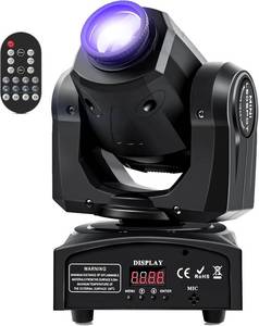 lot 361260 image: UKing 60W LED Moving Head Light Stage Lights with Remote Control 8 GOBO 8 Colors Spotlight by DMX Controlled 11 Channel with Sound Activated for Disco Club Party Stage Lighting Shows