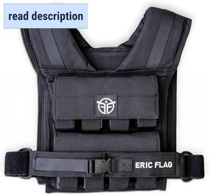 lot 361245 image: Retails for $180 40 lb Weighted Vest for Men & Women - Adjustable 0-40 lb with 16 Iron Weight, Heavy-Duty for Calisthenics, Running and Walking - Compact 1000D Oxford - Weighted Vest with Removable Weights