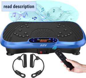 lot 461121 image: AXV Vibration Plate Fitness Platform Exercise Machine Vibrating Shaking Full Body Shaker Workout Vibrate Stand Shake Board Sport Gym for Weight Loss Fat Burner for Women Men