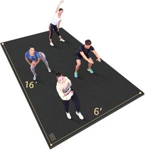 lot 542 image: $190 GXMMAT Extra Large Exercise Mat 6ft x  Extra Wide Workout Mats for Home Gym Flooring, Non-Slip Thick Durable Cardio Mat for MMA,Plyo,Jump Rope,Weights,Fitness,Shoe-Friendly