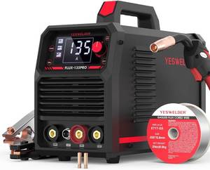 lot 546 image: $105 YESWELDER 135Amp MIG Welder,110V Flux Core Welder Flux Core MIGLift TIGStick 3-in-1 Large LED Digital Display Welding Machine IGBT Inverter Welder FLUX-135PRO