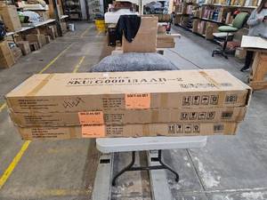lot 555 image: Lot of 3 Metal Loft Bed Frames Box 2 Only. Sold As Is. Unknown