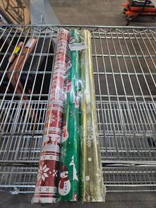 lot 1616 image: Dlyrroba Christmas Wrapping Paper Roll Bundle with Cut Lines - Mini Rolls - Holiday Gift Wrap with Santa Claus Snowflake Reindeer Design for Winter Party Celebration 3 Mini Rolls 17x120 per