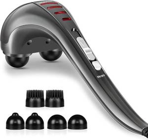 lot 2050 image: HANGSUN Handheld Neck Back Massager for Pain Relief Deep Tissue, Electric Double Head Percussion Massage MG460 for Shoulder, Leg, Foot, Muscles, Full Body, Corded, 2.3 lb
