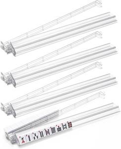 lot 2065 image: Mahjong Racks with Pushers, 4PCS Mahjong All-in-One Tile Rack and Pusher, Clear Acrylic American Majiang Tile Racks with Built-in Pushers, Transparent
