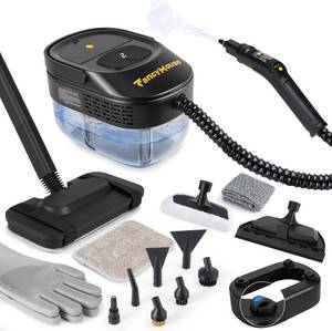 lot 2072 image: $120 Steam Cleaner, 3-Level Adjustable Handle, 15s Heat-Up, 1500W Steamer for Cleaning, Rolling System, Portable Steamer for Cleaning with Mop
