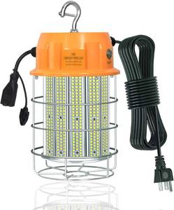 lot 2073 image: $133 400W LED Temporary Work Light,Portable Hanging Construction Work Light,5000K 56000LM,with ONOff Button & Hook Jobsite Lighting