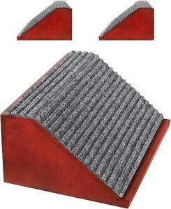 lot 2077 image: Redwood-Colored Pet Ramp with Anti-Slip Striped Fabric & Wooden Base - 35cm Gentle Slope for CatsDogs - Lightweight Home Pet Stairs 2 Packs No Assembly Required