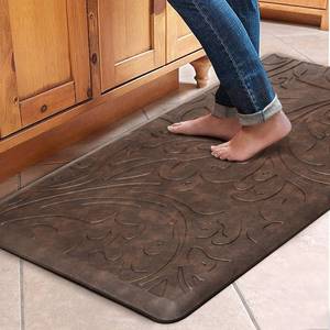 lot 2081 image: KMAT Kitchen Mat Cushioned Anti-Fatigue Floor Mat Waterproof Non-Slip Standing Mat Ergonomic Comfort Floor Mat Rug for Home,Office,Sink,Laundry,Desk 39(L) x 20(W),Brown