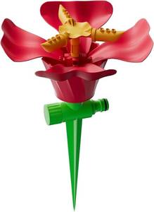 lot 11214 image: Rotating Flower Garden Sprinkler for Yard, Adjustable Spray Modes, Large Area Coverage, Easy Hose Connection, Red