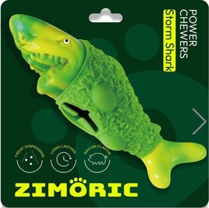 lot 11217 image: Zimoric Green Shark Dog Chew Toy