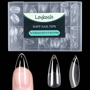 lot 11277 image: Long Stiletto Nail Tips, 216pcs Acrylic Fake Nails Gel Nail Tips Soft, Full Cover Pre-Shaped Matte Clear Press on Nails for Extension, Diy at Home Manicure 12 Sizes