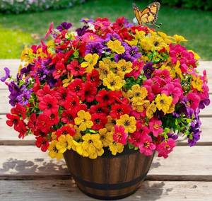 lot 11290 image: 20 Bundles Artificial Flowers for Outdoors UV Resistant Artificial Plants Outdoor, Realistic Silk Fake Flowers No Fade, for Porch, Garden, Patio, Planter