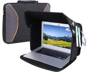 lot 11296 image: Laptop Sun Shade Laptops Sun Glare Shield Laptop Sunshade Bag for Working Outside Privacy Screen Hood Foldable Shield Cover 15-16 (Patent Pending)