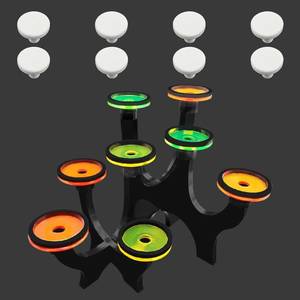 lot 11355 image: Fluorescent Acrylic Coral frag Bracket frag Plugs Holder for Coral Live Coral Reef frag Rack This Set Contains a Tree-Shaped Eight-seat Holder and 8 White Premium Ceramic Bases, YGSHJ-SX8Z-1P