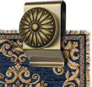 lot 11407 image: Tapestry Wall Hanging Clamps 4PCS 1.2x2.0 Textile Art Decoration Hangers Metal Clips for Hanging Rugs Carpet Display (Antique)