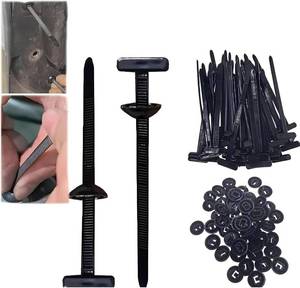 lot 11423 image: 100PCS Nylon Universal Cable Tie Buckle, Heavy Duty Self Locking Nylon Zip Ties, 2025 Upgrade Multipurpose Plastic Cable Ties Tool, UV Resistant Black Zipties for Car Daily Repair