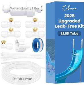 lot 11497 image: Leak-Free Pool Slide Spray Kit, Includes 32.8ft Water Slide Tube with 5 Nozzles, Water Filter, Zip Ties, PTFE Tape, for Straight & Curved Swimming Pools