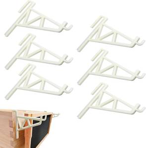 lot 11504 image: Generic 6 Pack Beehive Frame Holder Bee Hive Hanger Frame Perch Beekeeping Beekeeping Frame Support Bracket Rack Bee Hive Stand with Frame Holder for Beekeeper-Ivory White