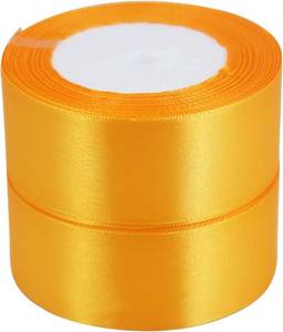 lot 11521 image: Gold Satin Ribbon 1-12 inch for Gift Wrapping 2 Rolls 50 Yards Fabric Ribbon Silk Floral Ribbon Wedding Party Wreath Decorative Ribbon for Valentines Day & Mothers Day Sewing-Binding-Bow