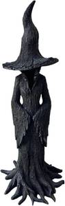 lot 13019 image: New Cracker Barrel Witch Statue, Resin Witch Figurine Outdoor Desktop Decorations (Witch Statue 11.8in)