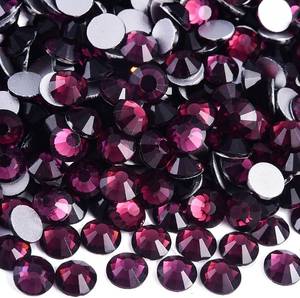 lot 13024 image: Blinginbox Flat Back Crystal Rhinestones Round Gems for Nail Art and Craft Glue Fix,Dk.Amethyst (2.7-2.8mm) SS101440pcs ( 2)