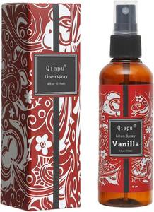 lot 13031 image: Natural Linen Room Spray Pillow Spray for Bedding Pillows Sheets Curtains Mist and Fabric Aromatherapy Spray (Vanilla-4 oz)