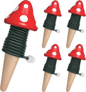 lot 13079 image: BYDOLL Plant Self-Watering Stakes Automatic Watering Terracotta Spikes for Indoor Outdoor Plants,Houseplant Mushroom Insert Devices for Vacation use,Bonsai Drip Irrigation System (5 Pack)
